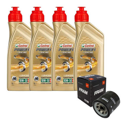 4l Óleo Sintético Castrol 10w50 + Filtro Tiger 800 900 1200