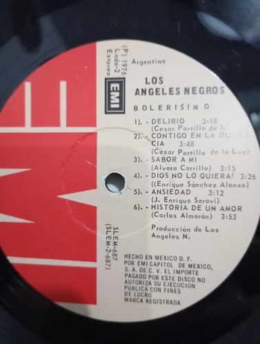 Lp Los Angeles Negros (Usado)