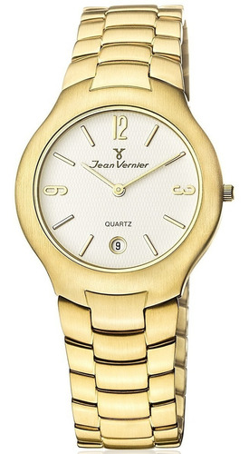 Relógio Masculino Jean Vernier Dourado 24 H C
