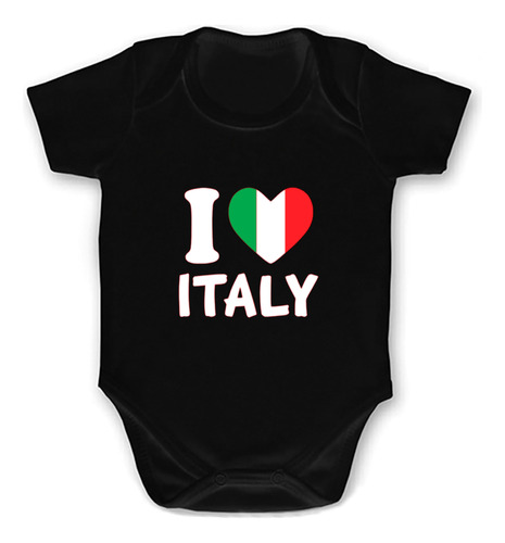 Mameluco I Love Italy Bandera Amo Italia Body Bebe