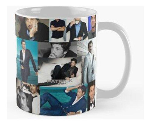 Taza X4 Collage De Fotos Rectangular De Patrick Dempsey Cali