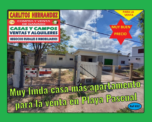 Ref 652) V - ** Oportunidad De Inversión Muy Linda Casa Más Apartamento Para La Venta En Playa Pascual En San José 