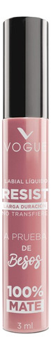 Labial Líquido Vogue Resist A Prueba De Besos - 3ml Acabado Matte Color Natural