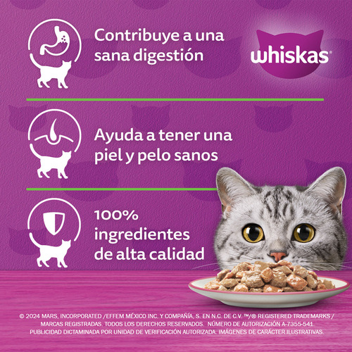 Pack X24 Alimento Gato Whiskas Fillets Parrillada Mixta
