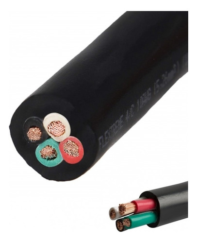 Cable St 4x6 Awg 100% Cobre Elecon. 10mts 75c 600v