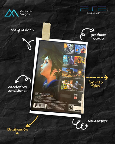 Kingdom Hearts Greatest Hits Edition Ps2 Físico (Usado)