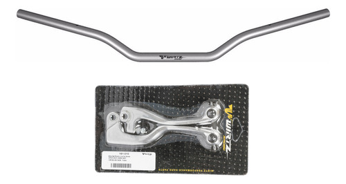 Manubrio 22mm Gris + Manijas Cortas Honda Cr 125 05-07 Wirtz