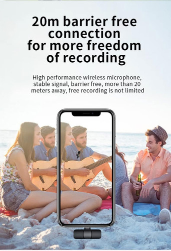 Micrófono Lavalier Inalámbrico Para iPhone iPad