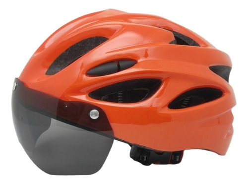 Casco De Bicicleta Con Luz Trasera Led Y Gafas Moda A