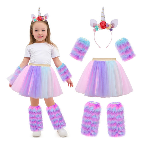 Disfraz De Unicornio Tacobear Para Niñas Con Guantes Esponjo
