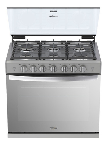 Estufa empotrable Whirlpool WER3000D a gas/eléctrica 6 quemadores  gris 127V puerta con visor 5.1ft³