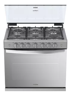 Estufa empotrable Whirlpool WER3000D a gas/eléctrica 6 quemadores gris 127V puerta con visor 5.1ft³