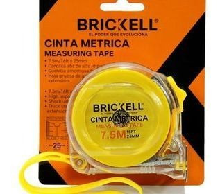 Cinta Métrica 7.5m/7.5m Doble Cara Brickell Mayor Y Detal 