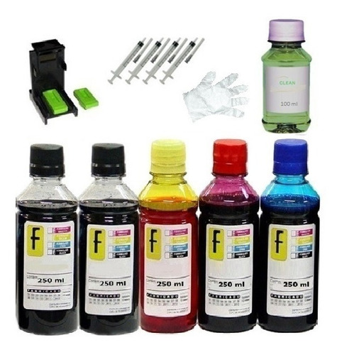 Kit 1350ml Tinta Recarga Cartucho Compatível Impressora Hp  