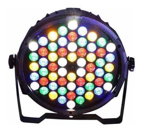 Refletor Par 64 Canhão 60 Leds Rgbwa Âmbar 3w Dmx Automático