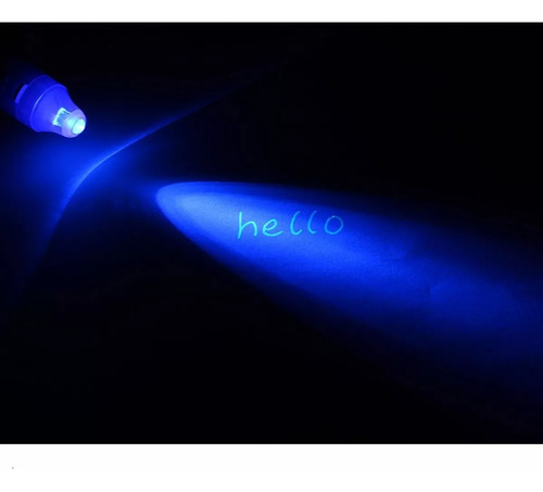 Caneta Magica 6 Unidades Com Tinta Invisível E Luz Negra