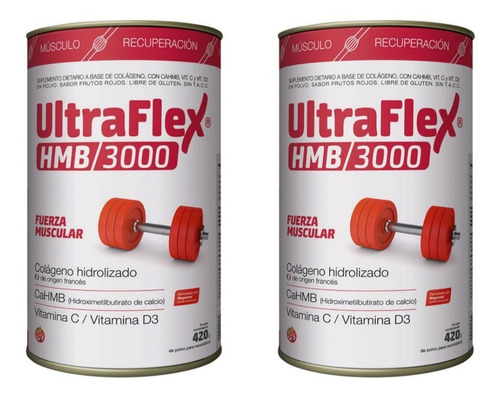 Ultraflex Hmb/3000 Pvo.x 420 Grs. Fuerza Muscular Combo X 2