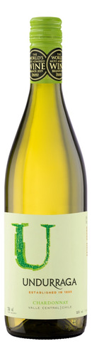 Vinho Chileno Branco Seco Undurraga U Chardonnay Valle Central Garrafa 750ml