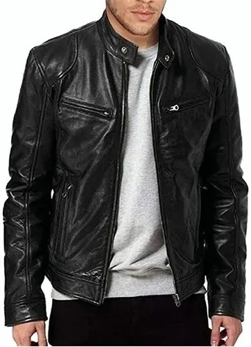 Chaqueta De Cuero Para Hombre