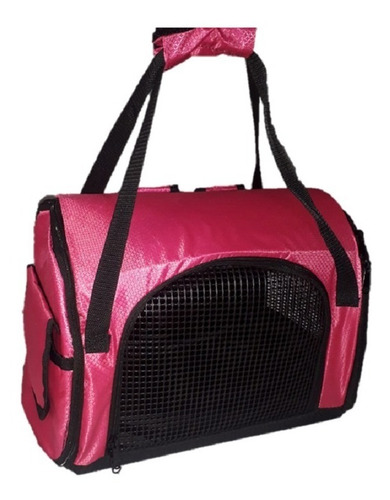 Maletin Morral Transportador Para Mascotas Color Fucsia
