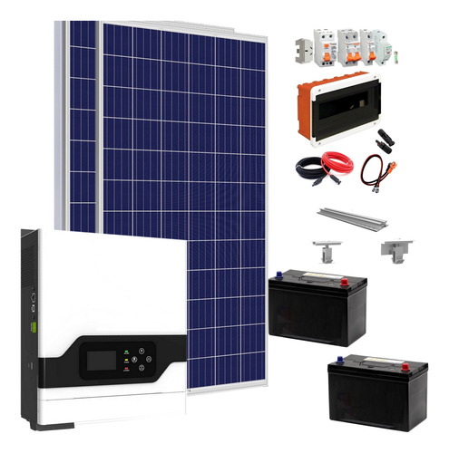 Kit Panel Solar Motorhome Casa Campo Inversor Bateria M6