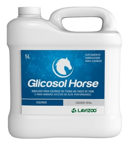 Glicosol Horse - 5 Litros | Suplemento Para Equinos