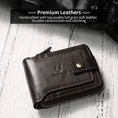 Ming Clan Cartera Con Cremallera Para Hombre Con Bloqueo Rfi