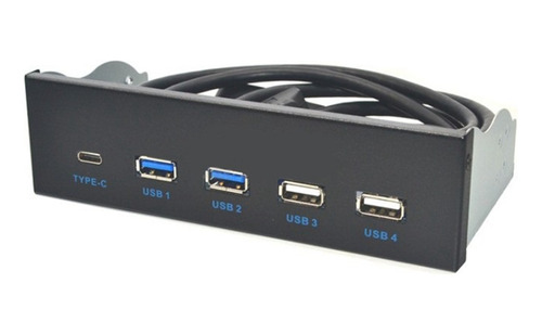 Hub Usb De Panel Frontal Usb3.1 Gen2 De 5,25 Pulgadas, 2 Pue