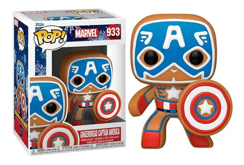 Funko Pop Gingerbread Captain America #933 - Marvel