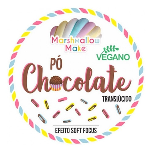 Imagem 1 de 2 de Pó Facial Infantil Vegano Chocolate Marshmallow Make