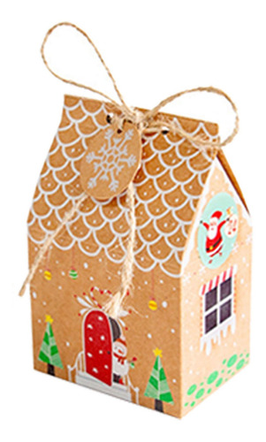 Imagem 3 de 10 de Caixas De Presente De Papel Kraft De Natal Floco De Neve