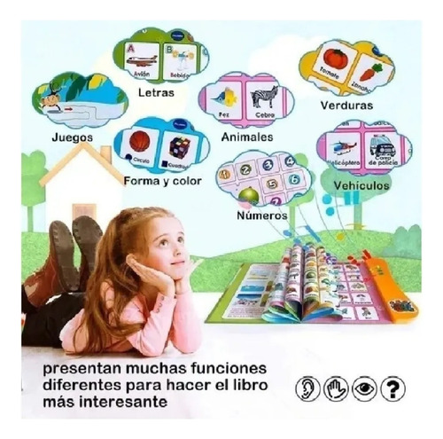 UClever Libro Computadora Educativa Libro Electrónico Mi E-book
