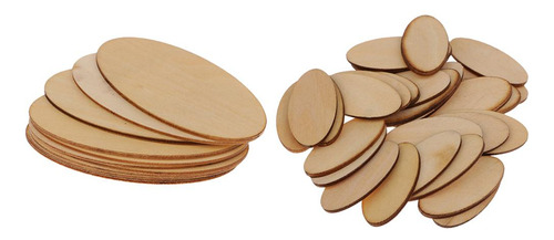 40x Piezas De Natural Sin Rebanada Oval Inicio Tienda Adorno