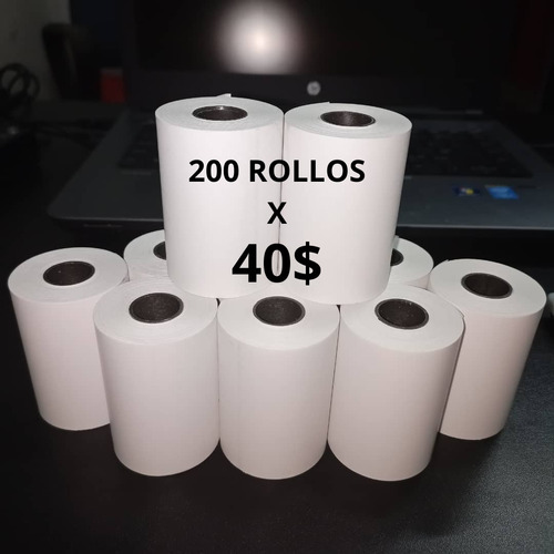 Rollos Termicos Para Punto De Ventas 57 X 40 Mm X 200 Rollo