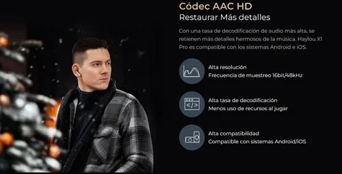 Imagen 5 de 10 de Auriculares Inalambricos Haylou X1 Pro Cancelacion De Ruido