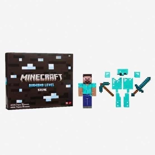 Minecraft Diamond Level Steve Mattel Creeper Sdcc 2022