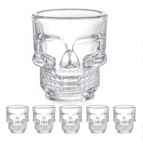 6 Piezas De Vaso De Tequila Selección De Vasos De Calavera