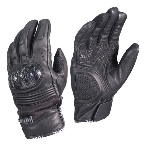 Guantes Vel Kohl Negro Kohl-205 Textil/piel Ventilado Talla M