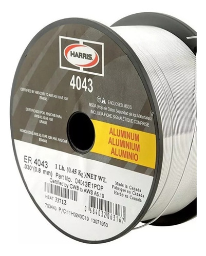 Alambre De Aluminio Mig 4043  Harris 1.2mm