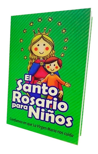 Plegable Del Santo Rosario Para Niños Ilustrado X 12 Uni.