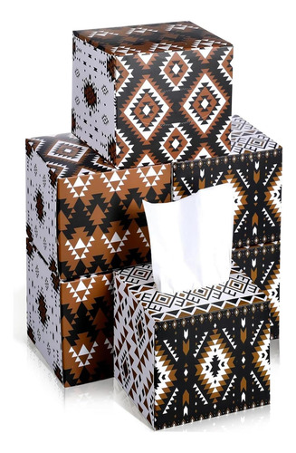 Fourluoo, 6 Pacotes, Bohemia Retangle Facial Themes Bulk 3 P