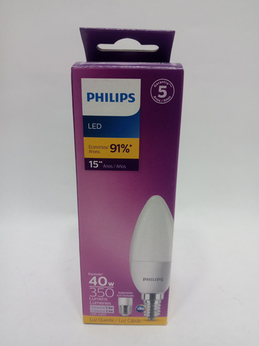 Philips Bombillo Led Tipo Vela 