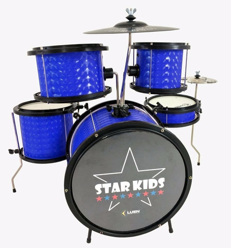 Bateria Infantil Star Kids Luen Completa Azul