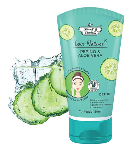 Sabonete Líquido Pepino E Aloe Vera Flores E Vegetais 100g