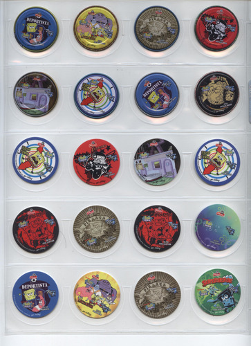 Tazos Sabritas 20 Aniversario Looney Tunes Wwe Bob Esponja (Usado)