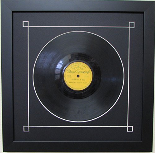 10  Vinyl Record Marco Mat Negro Diseño Blanco Recortar