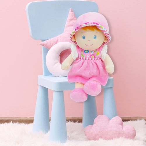 Boneca Macia De Pelúcia June Garden Emilia 30 Cm Por 1-3 Ano