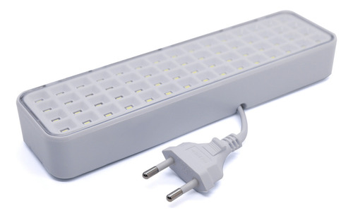 Kit 4 Luminária Emergência 60 Leds Recarregável 6000k Cor Branco Frio