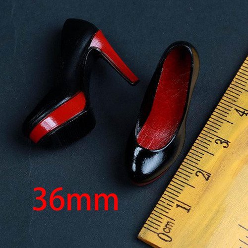 Zapatos De Tacón De Vestir A Escala 1/6 Retro Para Figuras