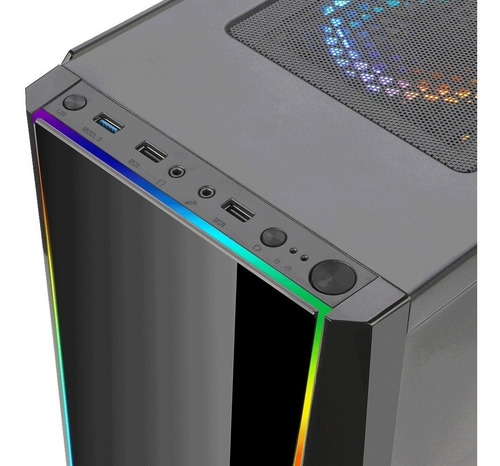 Gabinete Gamer Redragon Tailgate Gc-702 Rgb Vidrio Templado*